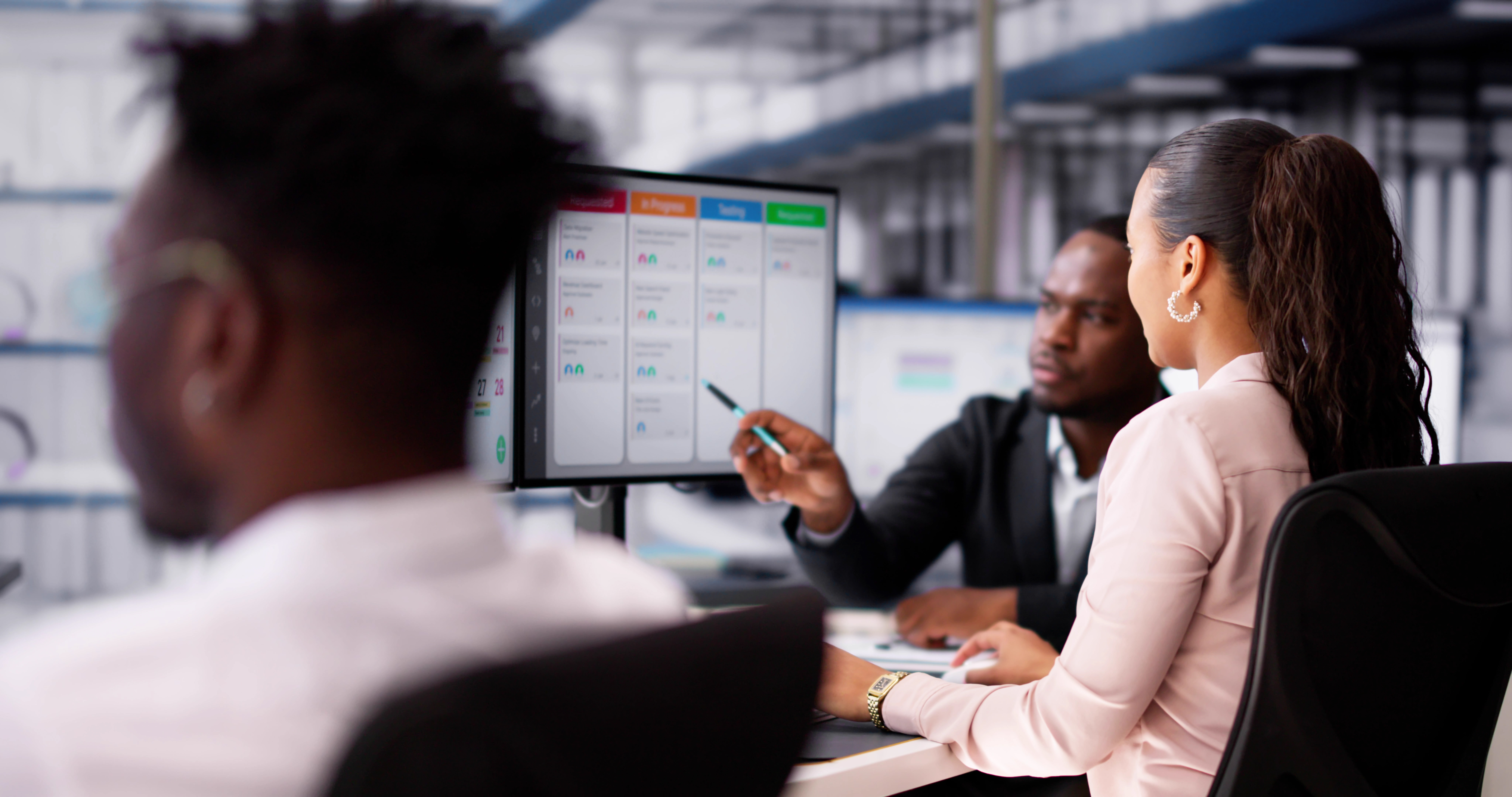 Agent working in a finance and accounting outsourcing center.